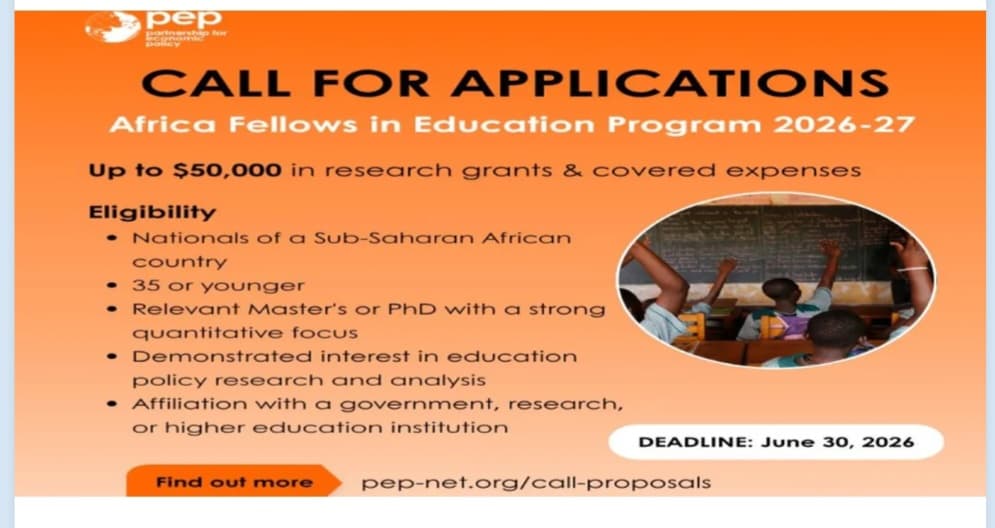Call for Applications: Africa Fellows in Education Program 2026/2027