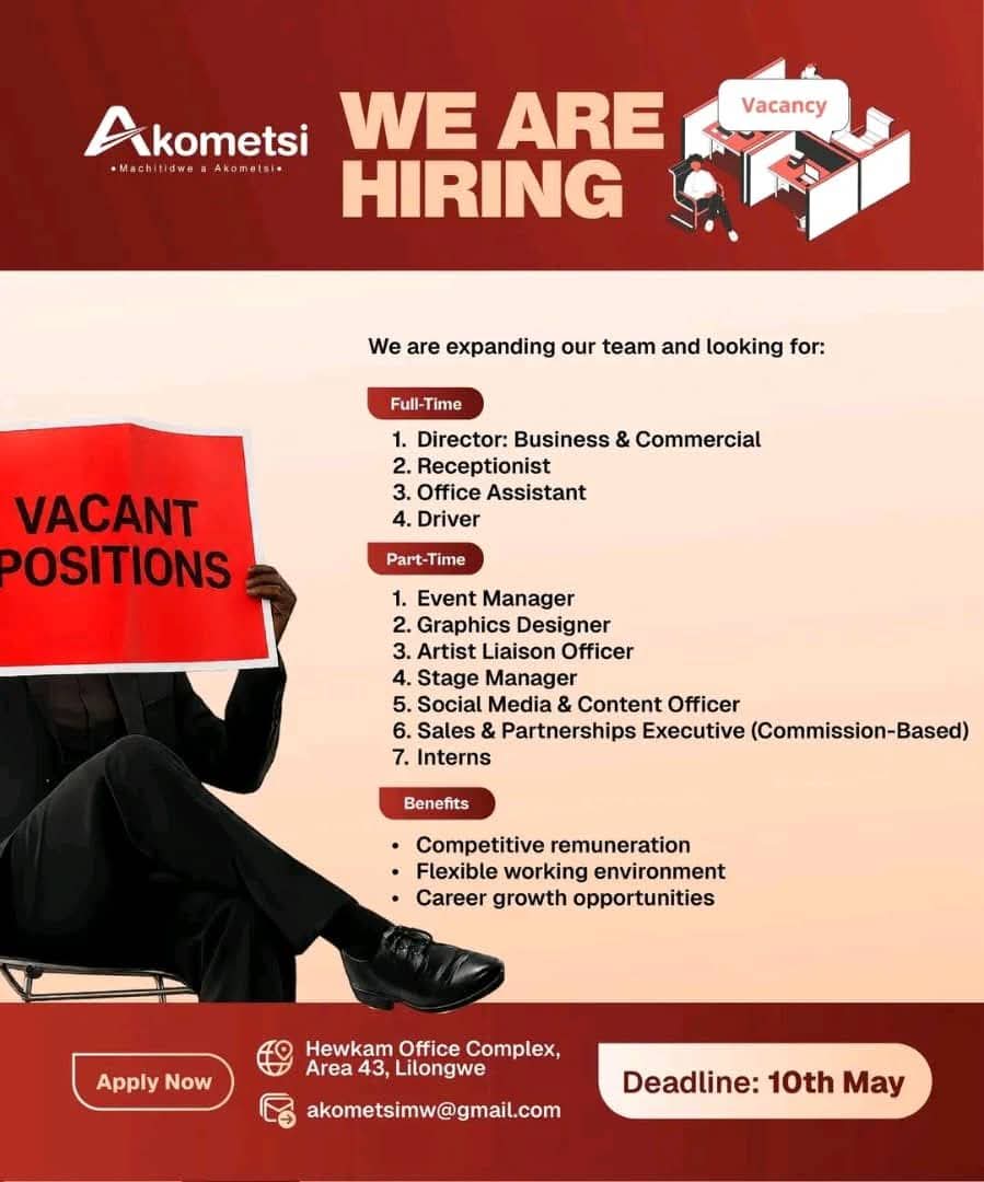 VACANCY ANNOUNCEMENT – MULTIPLE POSITIONS (FULL-TIME & PART-TIME)