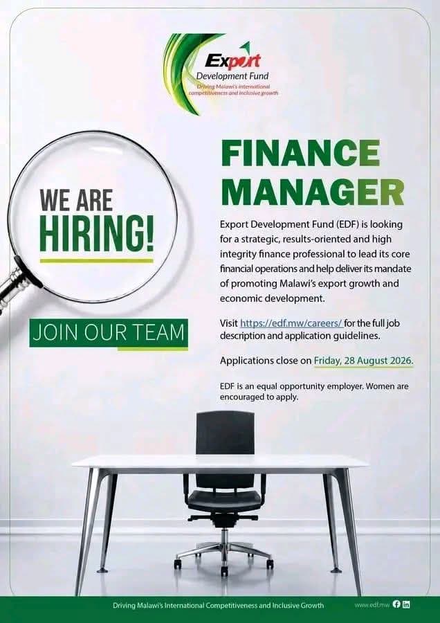 EXPORT DEVELOPMENT FUND (EDF) LIMITED - VACANCY ANNOUNCEMENT