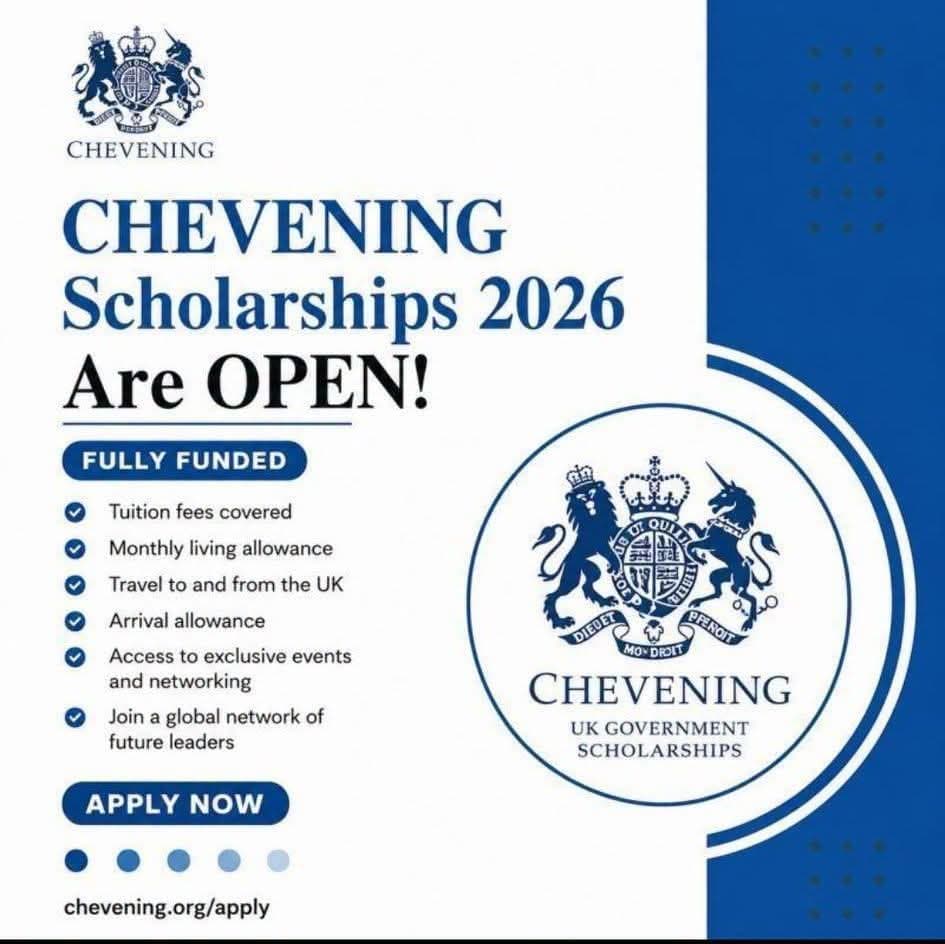 SCHOLARSHIP OPPORTUNITY Chevening Scholarships 2026