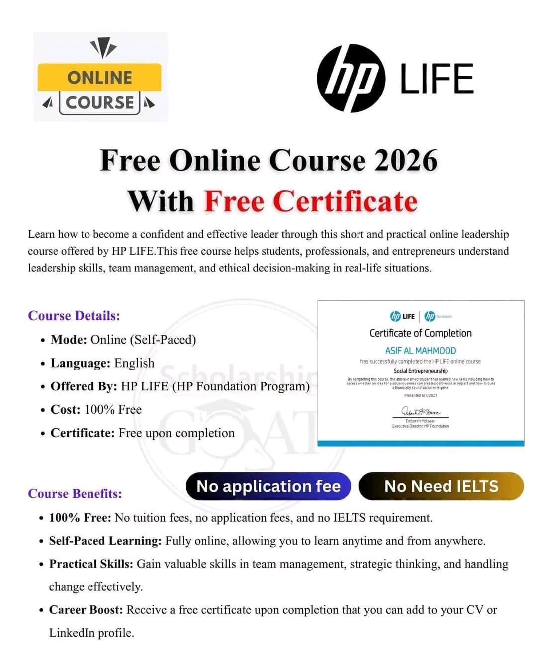 Free Online Leadership Course 2026 – open to everyone worldwide.