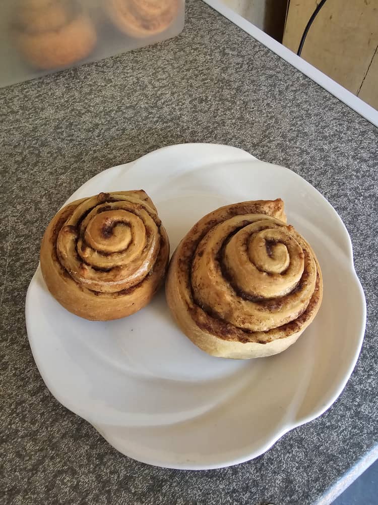 Selling cinnamon rolls at K2500 each this saturday